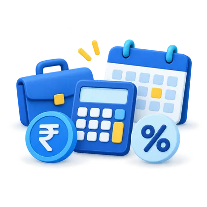 Work and salary calculator tools illustration